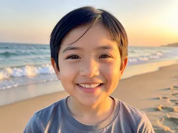 On the beach
